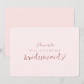 PixDezines Faux Roos Gold zal je zijn. bruidsmeisj Kaart (Voorkant / Achterkant)