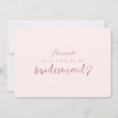 PixDezines Faux Roos Gold zal je zijn. bruidsmeisj Kaart (Voorkant)