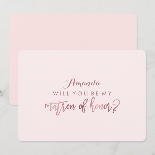 PixDezines Faux Roos Gold zal je zijn..Matron Kaart (Voorkant / Achterkant)