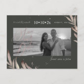 PixDezines Faux Roos Goud Bladgroen Opslaan Onze D Briefkaart (Voorkant)