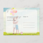 PixDezines Faux Roos Goud Modern Brush Script Aankondigingskaart (Achterkant)