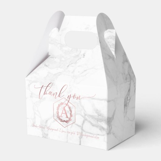 PixDezines Faux Roos Goud Zoete Honingraat + Marme Bedankdoosjes (Voorkant Zijde)