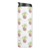 PixDezines Faux Roos Gouden Ananas Thermosbeker (Geroteerd rechts)