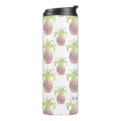 PixDezines Faux Roos Gouden Ananas Thermosbeker (Gedraaid links)