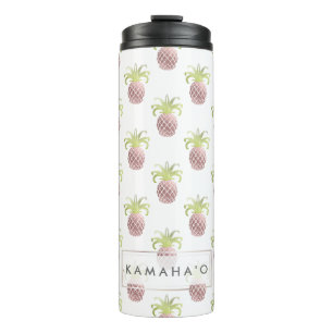 PixDezines Faux Roos Gouden Ananas Thermosbeker