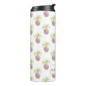 PixDezines Faux Roos Gouden Ananas Thermosbeker (Gedraaid links)