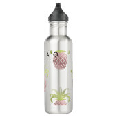 PixDezines Faux Roos Gouden Ananas Waterfles (Rechts)