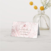 PixDezines Faux Roos Gouden boomringen + Marmer Plaatskaartje (Achterkant)