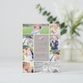 PixDezines Faux Roos Gouden Hart Dank u Bedankkaart (Staand voorkant)