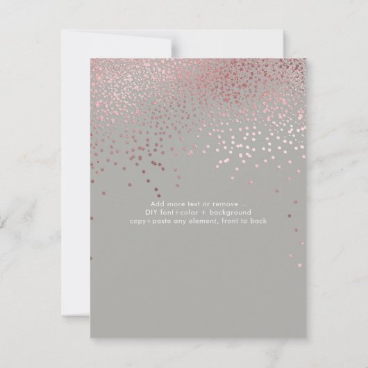 PixDezines Faux Roos Gouden Hart Dank u Bedankkaart (Achterkant)