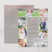 PixDezines Faux Roos Gouden Hart Dank u Bedankkaart (Voorkant / Achterkant)