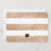 PixDezines Faux Roos Gouden Strepen/datum opslaan Save The Date (Achterkant)