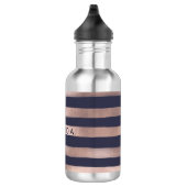 PixDezines faux roos gouden strepen/verstelbaar Waterfles (Rechts)