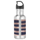 PixDezines faux roos gouden strepen/verstelbaar Waterfles (Achterkant)