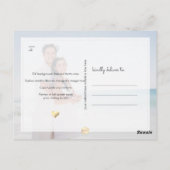 PixDezines Faux RoseGold Chic Script Save the Date Briefkaart (Achterkant)