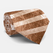 PixDezines faux roze champagne/bladkoper Stropdas (Opgerold)