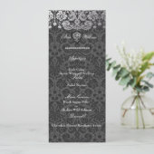 PixDezines faux Silver/DIY background/lemon Menu (Staand voorkant)