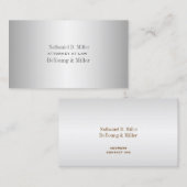 PixDezines faux silver/DIY lettertypen+kleur Visitekaartje (Voorkant / Achterkant)