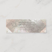 PixDezines Faux Silver Foil Tiles Mini Visitekaartje (Achterkant)