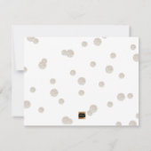 PixDezines Faux Silver Polka Dots Sla de datum op Save The Date (Achterkant)