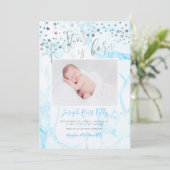 PixDezines Faux Silver Stars, A Star is Born Kaart (Staand voorkant)