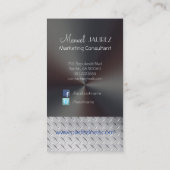 PixDezines faux steel bord/DIY lettertypen Visitekaartje (Achterkant)