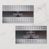 PixDezines faux steel bord/DIY lettertypen Visitekaartje (Voorkant / Achterkant)