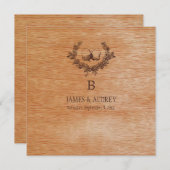 PixDezines faux wood veneer+acorns Kaart (Voorkant / Achterkant)