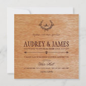 PixDezines faux wood veneer+acorns Kaart (Achterkant)