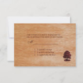 PixDezines faux wood veneer+oak tree RSVP Kaartje (Achterkant)