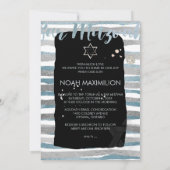 PixDezines faux zilver/blauw/strepen bar mitswa Kaart (Achterkant)