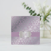 PixDezines faux zilver/DIY achtergrond/lavender Kaart (Staand voorkant)