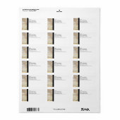 PixDezines faux zilver + goud folie strepen Etiket (Full Sheet)