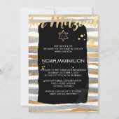 PixDezines faux zilver/goud/strepen bar mitswa Kaart (Achterkant)