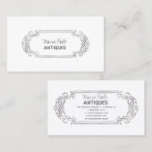 PixDezines faux zilveren antieke rollen/diy kleur Visitekaartje (Voorkant / Achterkant)