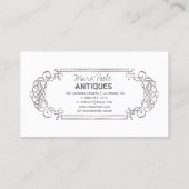 PixDezines faux zilveren antieke rollen/diy kleur Visitekaartje (Achterkant)