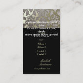 PixDezines faux zilveren flora damast/diy kleur Visitekaartje (Achterkant)
