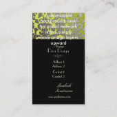 PixDezines faux zilveren flora damast/diy kleur Visitekaartje (Achterkant)