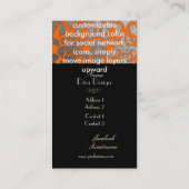 PixDezines faux zilveren flora damast/diy kleur Visitekaartje (Achterkant)