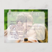 PixDezines faux zilveren hart/opslaan datum/DIY kl Aankondigingskaart (Achterkant)