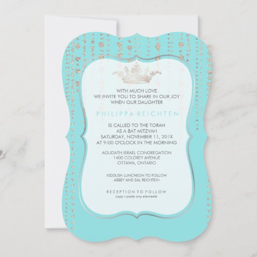 PixDezines Faux Zilveren Kroon/Harten/DIY kleur Kaart (Achterkant)