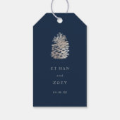 PixDezines faux zilveren pinecone/dankjewel/doe-he Cadeaulabel (Achterkant)