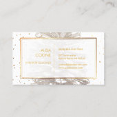 PixDezines faux zilverpinecones Visitekaartje (Achterkant)