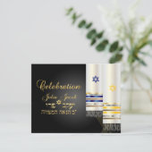 PixDezines-feest/talit/bnai mitzvah Kaart (Staand voorkant)