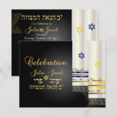 PixDezines-feest/talit/bnai mitzvah Kaart (Voorkant / Achterkant)