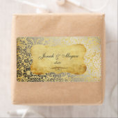 PixDezines Felina, Faux Silver Fidora Damask Etiket (Insitu)