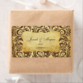 PixDezines Felina, Faux Silver Fidora Damask Etiket (Insitu)