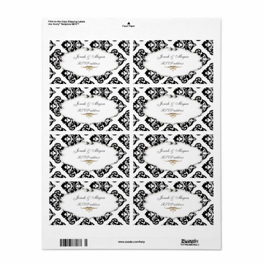 PixDezines Felina, Olivia Damask Etiket (Full Sheet)