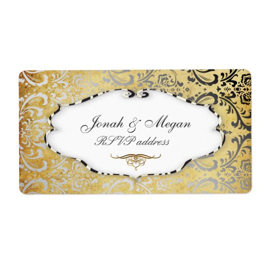 PixDezines Felina,  Rossi Damask Etiket (Voorkant)