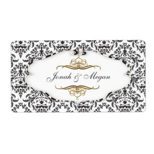 PixDezines Felina, zwart + pareldamast 14 Etiket